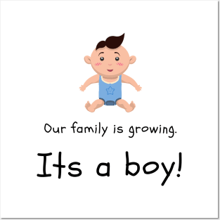 Love this 'Our family is growing. Its a boy' t-shirt! Posters and Art